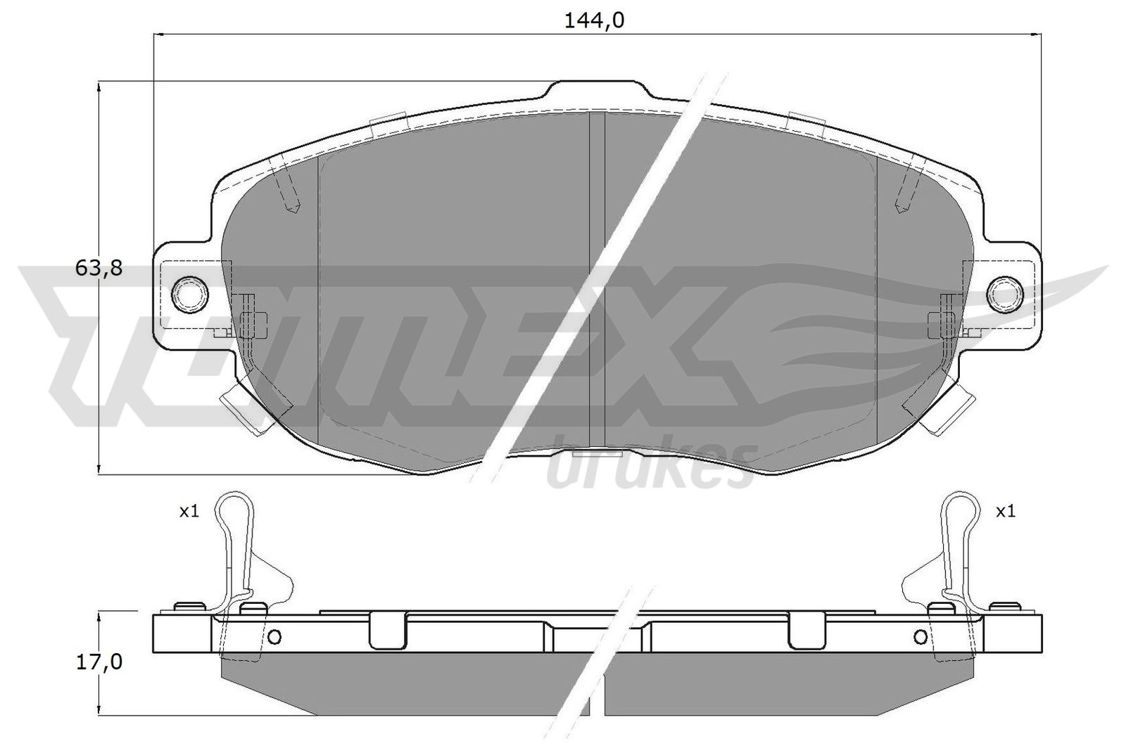 Sada brzdových platničiek kotúčovej brzdy TOMEX Brakes